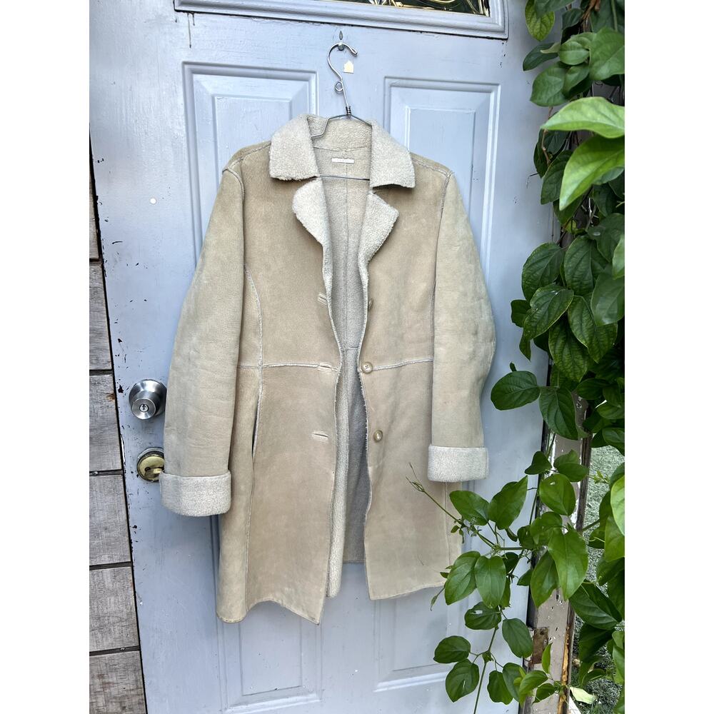 vtg guess leather suede  coat